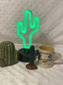 Cactus Starter Collection Neon Like Light, Shot Glass, Spice Shaker, Figurine