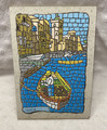 Colorful Handmade Mosaic Tile Like Boat on Shores of Ischia Wall Hanging