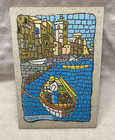 Colorful Handmade Mosaic Tile Like Boat on Shores of Ischia Wall Hanging