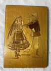 Vintage Handmade Lubliniacy Traditional Polish Couple Straw Art Plaque - 1970's