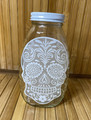 Glass Honey Jar with Day of the Dead Skull Sticker - 2022