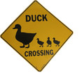 Atlas Screen Printing Crosswalks Aluminum 12 x 12 Duck Crossing Sign