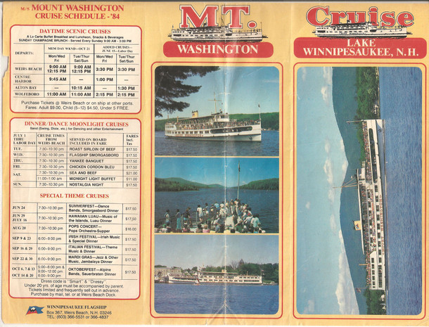 lake winnipesaukee cruise schedule
