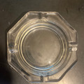 Vintage Clear Glass Octagon Ashtray  - 1970's
