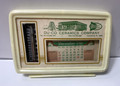 Vintage Du-Co Ceramics Desk Top Advertising Calendar Holder & Thermometer  - 198