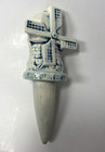Vintage Holland Windmill Ceramic Plant Watering Spike Signed A. Burkhart - 1970's