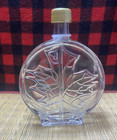 Empty Round Maple Leaf Glass Maple Syrup Bottle with Screw Top - 250 ml