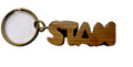 Vintage Keychain STAN Key Ring Wood Name FOB by Russ Berrie - 1980's