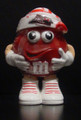 M&M'S Red Mini's Candy Dispenser with Striped Stocking Hat - BNIP