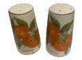 Vintage Florida Orange Ceramic Salt Pepper Shakers Japan - 1970's