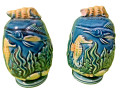 Vintage Florida Ceramic Seahorse and Swordfish Salt & Pepper Shakers