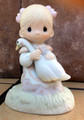 Precious Moments "God Is Love" Girl With Goose E-5213 Olive Branch Symbol