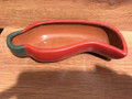 GiftCo Red Chili Pepper Jalapeno Ceramic Serving / Salsa Dish