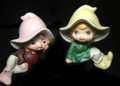 Vintage Whimsical Adorable Homco Elf Pixie Figurines - 1960s Collectible