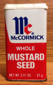 Vintage McCormick Whole Mustard Seed Tin - 1980