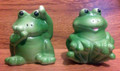 Vintage Playful Baby Frog Salt & Pepper Shakers - 1980's