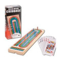 BNIB Pressman Solid Wood Cribbage Set with Playing Cards Included