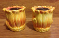 Vintage Ceramic Sunflower Salt & Pepper Shakers - 1980's