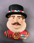 E.P.L. Cuggly Wugglies Collection Beefeater Man Head Wall Hanging Plaque