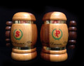 Vintage Wood Beer Stein Salt and Pepper Shaker Set - Mount Vernon, VA