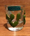 Souvenier 3D Aruba Shot Glass Palm Tree, Lizard, Cactus