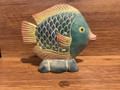 Whimsical, Colorful, Decorative, Handpainted Plaster Tropical Fish