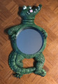 Whimsical One of a Kind Resin Alligator Wall Hanging Mirror