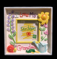 Russ Berrie Skribbles I Love My Grandma 2 1/2 inches x 2 1/2 inches Handpainted 