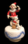Vintage Aldon Accessories Fine Porcelain Clown on Unicycle with Poodle Pushing C