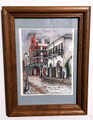 Archie Boyd Bourbon Street New Orleans Color Print Matted Framed Under Glass