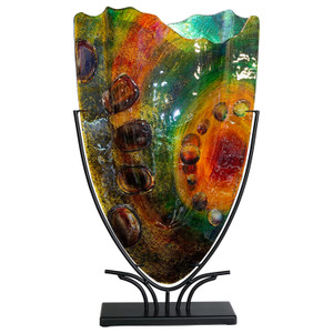Large v shaped vase