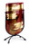 Glass Bud Vase with red, gold, and black colors