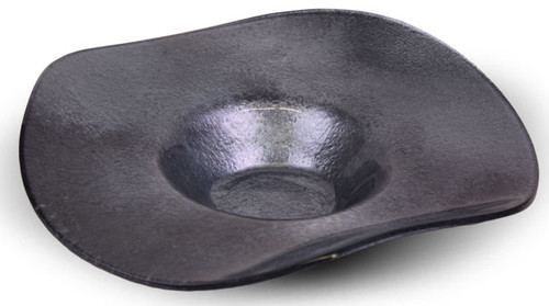 Our 19" dark metallic silver fused glass bowl, like the other colors, is food-safe!