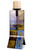 A beautiful abstract candle holder, featuring purple, blue, gold and black with a metallic look