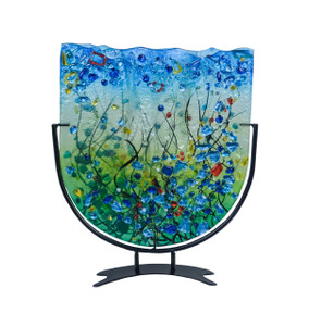 Medium Fused Glass U Vase 15x13in 61054