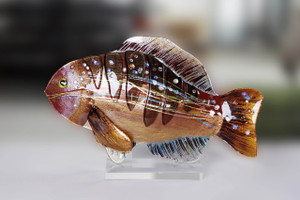 Fish Sculpture With Clear Acrylic Stand(81152)