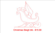 Christmas Sleigh blk