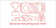 Race CAr with Trophy and Flags e2e (2)