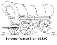 Schooner Wagon digital quilt pattern actual width is 7.48 inches and actual height is 4.43 inches.  Both qli or iqp formats are downloaded with the product. 
