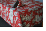 Le Cluny Provencal Coated Cotton Tablecloths - Villandry Red