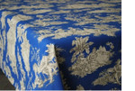 Le Cluny Provencal Coated Cotton Tablecloths - Villandry Blue