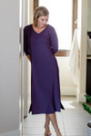 Yala Haley Crossover Front 3/4 Sleeve Bamboo Nightgown - Aster
