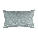 Lili Alessandra Olivia Large Rectangle Pillow - Sky Linen / Sky Matte Velvet Appliqué