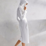 Kassatex Pique Hooded Robe - White