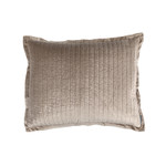 Lili Alessandra Aria Quilted Standard Pillow - Raffia Matte Velvet