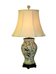 Porcelain Bird Flower Vase Lamp