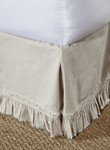 Orchids Lux Home Ruffle Bed Skirt - Beige