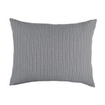 Lili Alessandra Chevron Luxe Euro Pillow - Grey/White Cotton