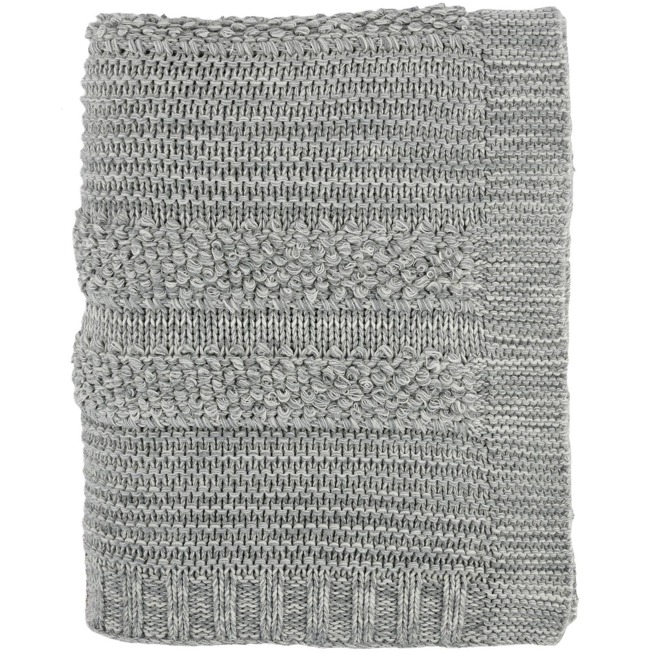 Darzzi Newton Knitted Throw Grey Melange Bay Home and Linens