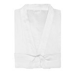 Kassatex Men's Lino Bath Robe - White